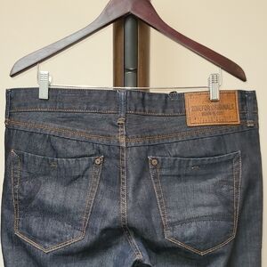 2DIEFOR Mens Classic straight Leg Indigo Jeans Sz 38x34